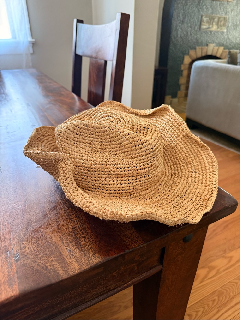 Monday Swimwear Crochet Sun Hat in Tan - Picture 1 of 3